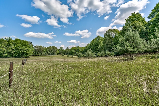 view of landscape featuring a rural view