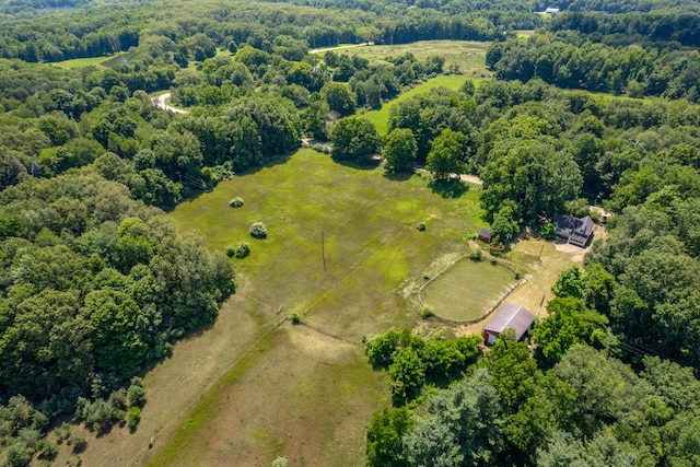 aerial view featuring a rural view