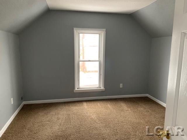 551 Tabor St, Adrian, MI 49221 - bonus room featuring carpet flooring, lofted ceiling, and baseboards