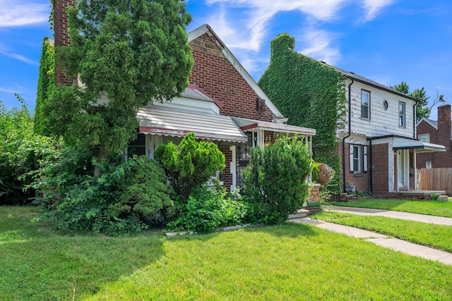 exterior space with a lawn