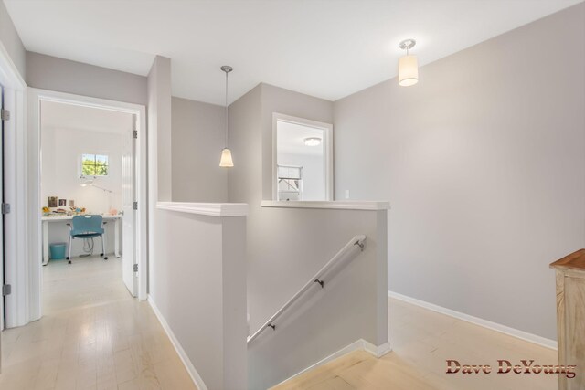 hall featuring hardwood / wood-style flooring