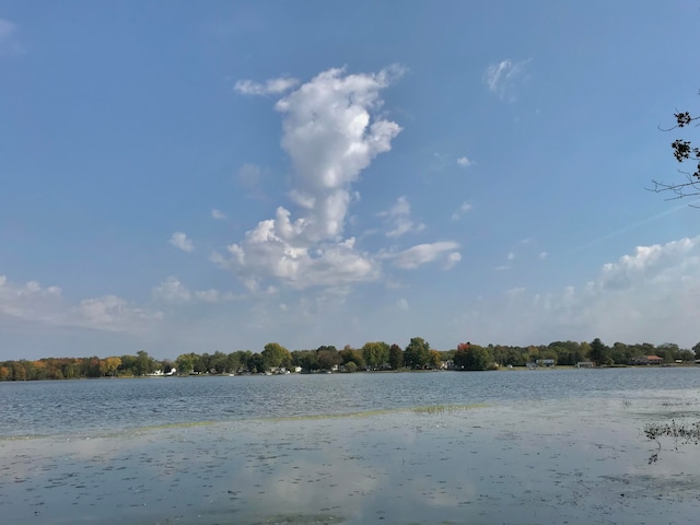 view of yard with a water view