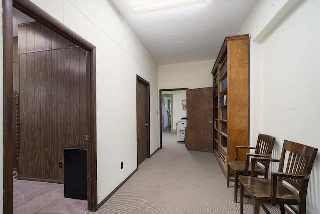 801 Portage Ave, Three Rivers, MI 49093 - hallway with light carpet