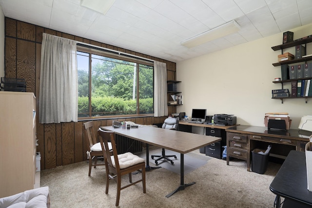 801 Portage Ave, Three Rivers, MI 49093 - office with carpet and wooden walls