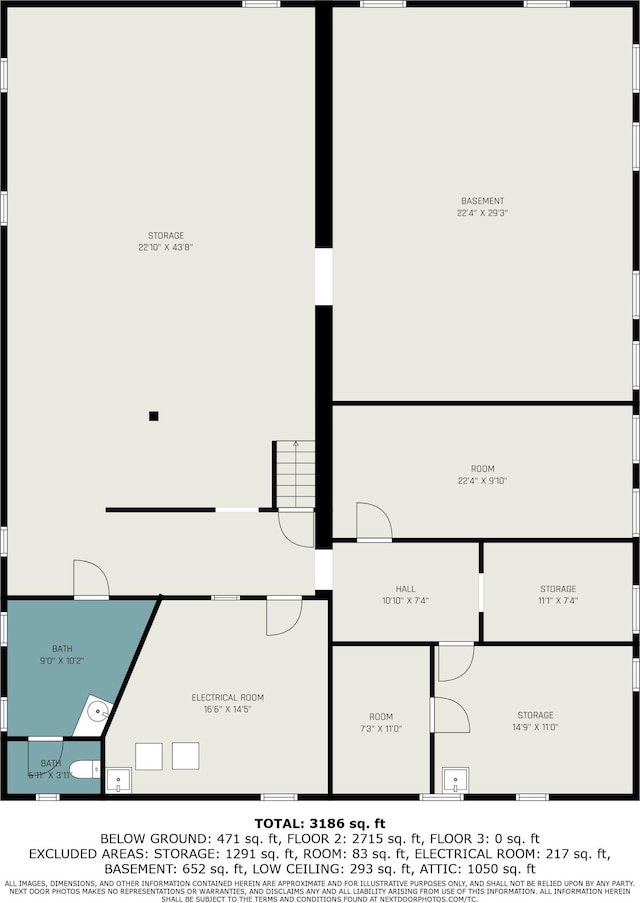 801 Portage Ave, Three Rivers, MI 49093 - view of floor plan / room layout