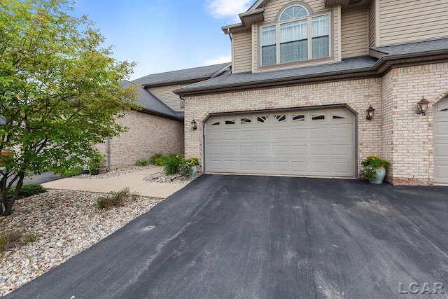 exterior space featuring a garage