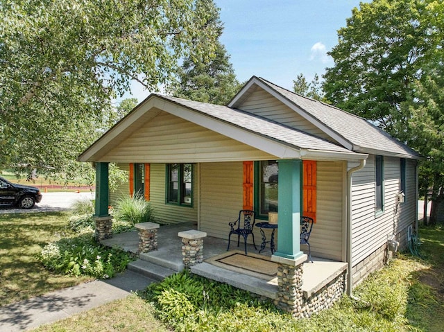 bungalow featuring a porch