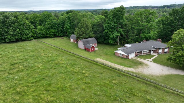 3447 200th Ave, Reed City, MI 49677 - view from above of property featuring a heavily wooded area