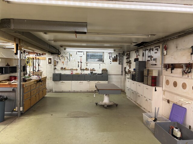 3447 200th Ave, Reed City, MI 49677 - garage with a workshop area