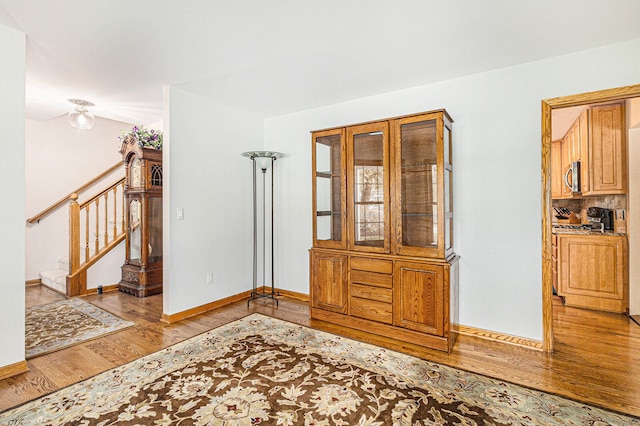 unfurnished room featuring light hardwood / wood-style flooring