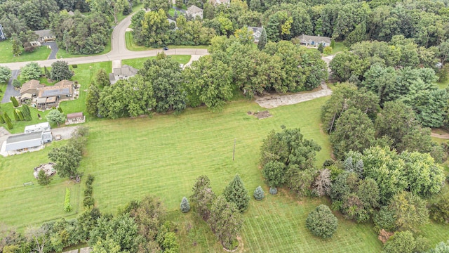 drone / aerial view with a rural view