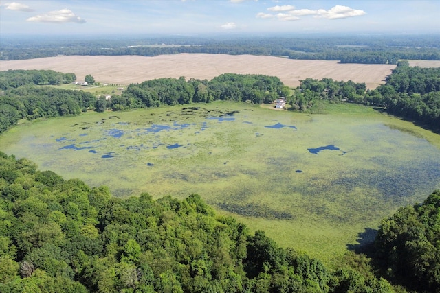 aerial view with a rural view