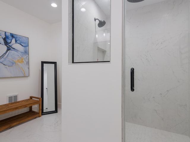 bathroom with walk in shower