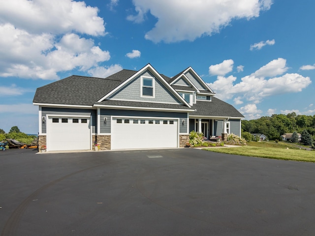 craftsman-style house with a garage