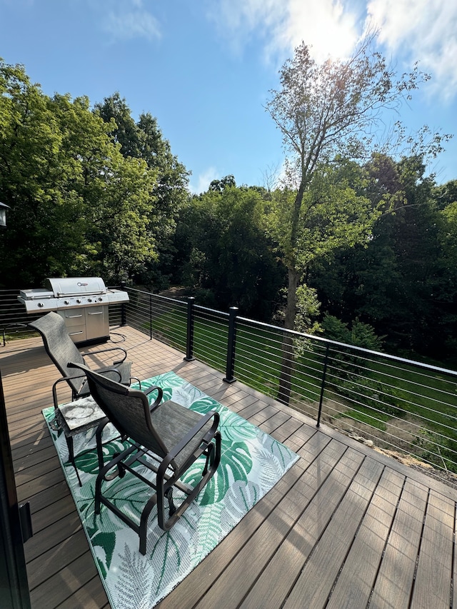 view of wooden deck