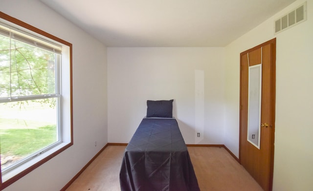 view of carpeted bedroom