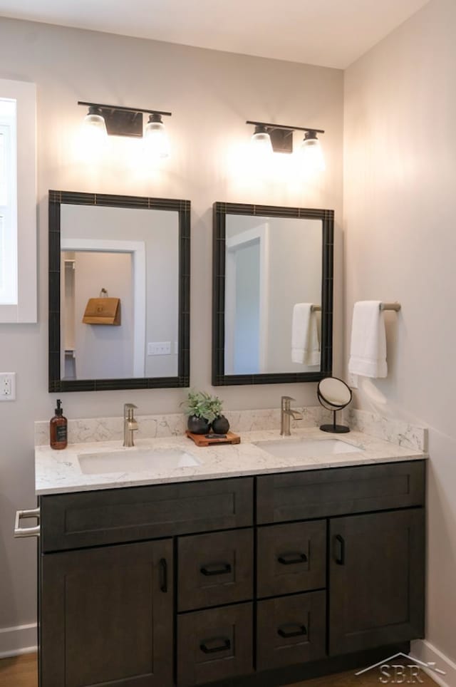 bathroom with vanity