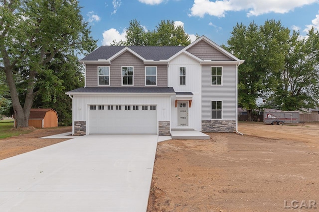 view of front of home featuring a garage