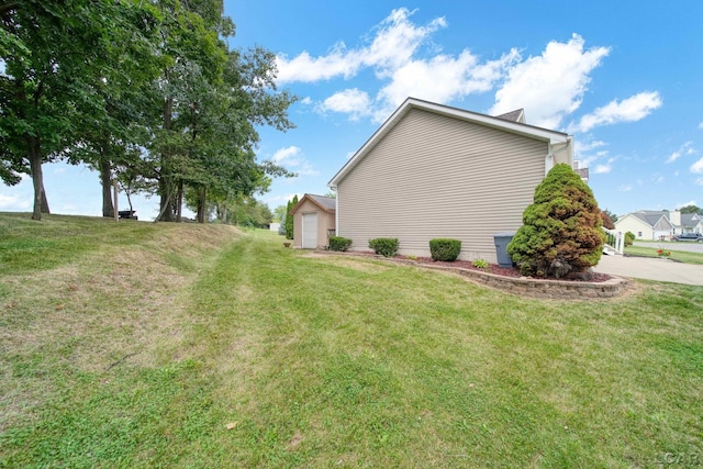 view of property exterior featuring a yard