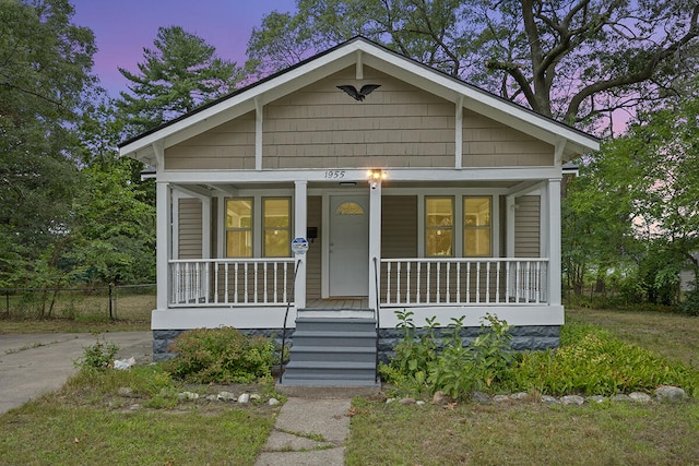 bungalow-style house with a porch