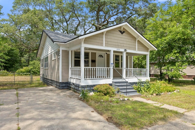 bungalow with covered porch