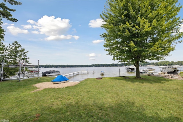 exterior space featuring a boat dock