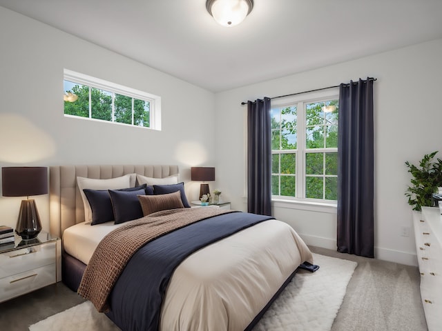 view of carpeted bedroom