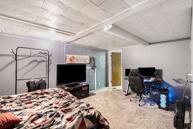 view of carpeted bedroom