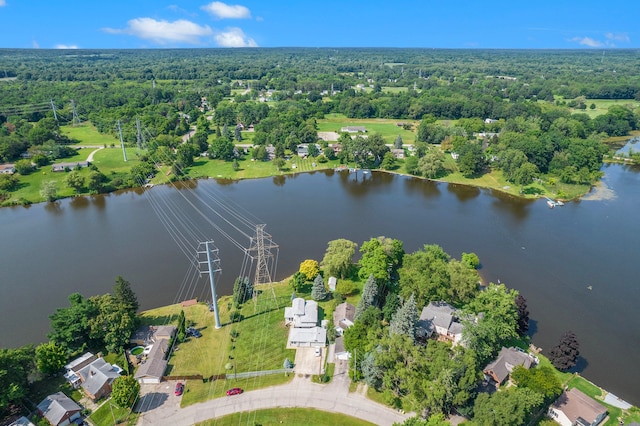 aerial view with a forest view