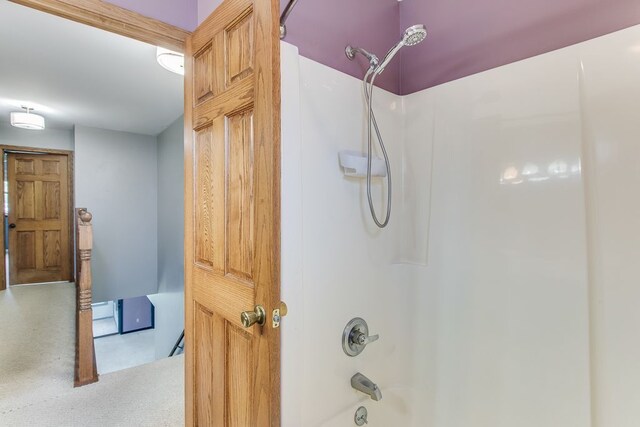 bathroom featuring bathing tub / shower combination