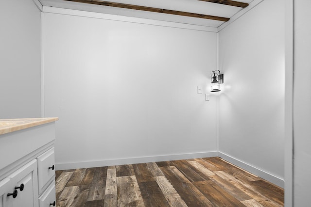 walk in closet featuring dark hardwood / wood-style flooring