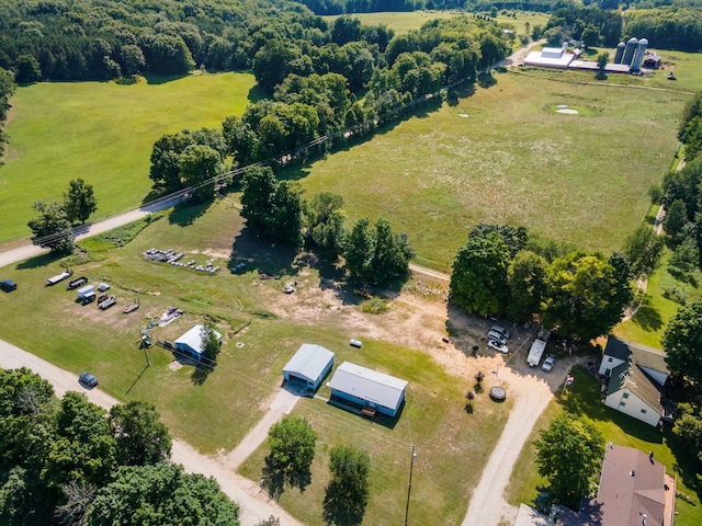 bird's eye view featuring a rural view