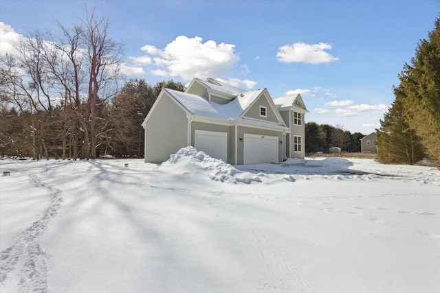 view of snowy exterior