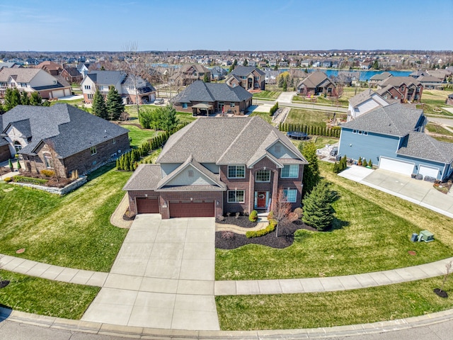 drone / aerial view with a residential view
