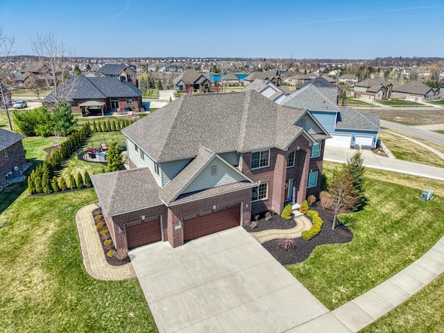 bird's eye view with a residential view