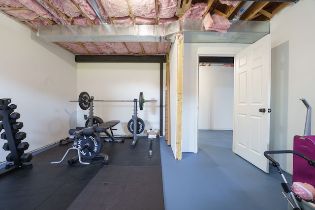view of workout area