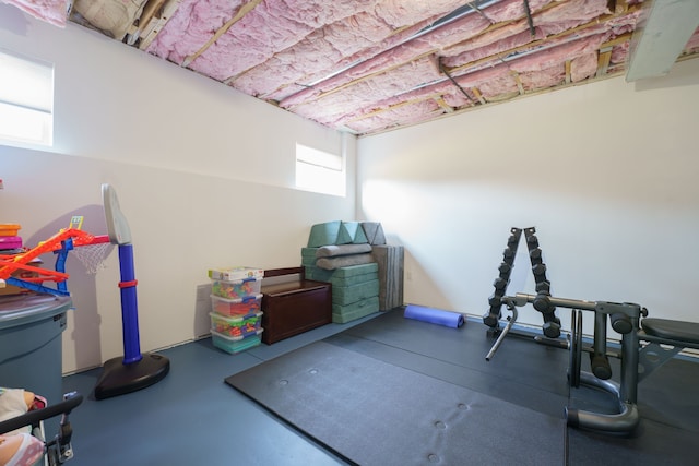 view of exercise area