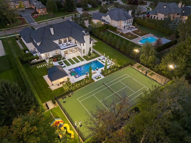 birds eye view of property