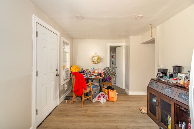 interior space featuring light hardwood / wood-style floors