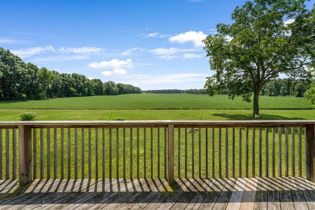 23381 Fosdick St, Dowagiac, MI 49047 - deck with a lawn and a view of countryside
