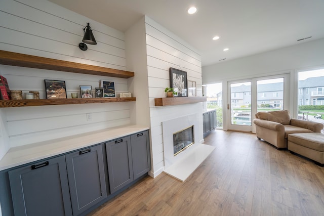 interior space featuring light hardwood / wood-style floors