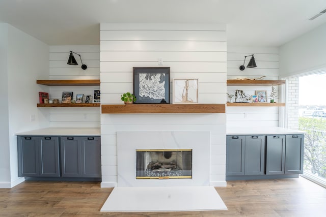 interior space featuring light hardwood / wood-style flooring