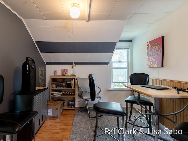 office featuring hardwood / wood-style floors