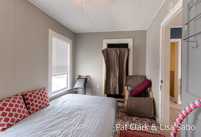 bedroom with carpet floors