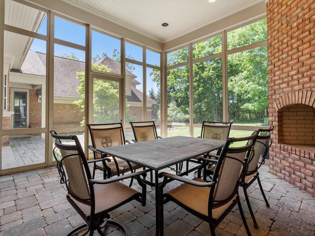 view of sunroom