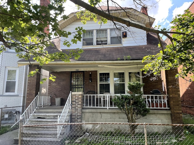 view of front facade with a porch