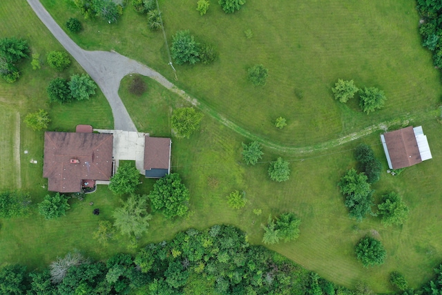 drone / aerial view featuring a rural view