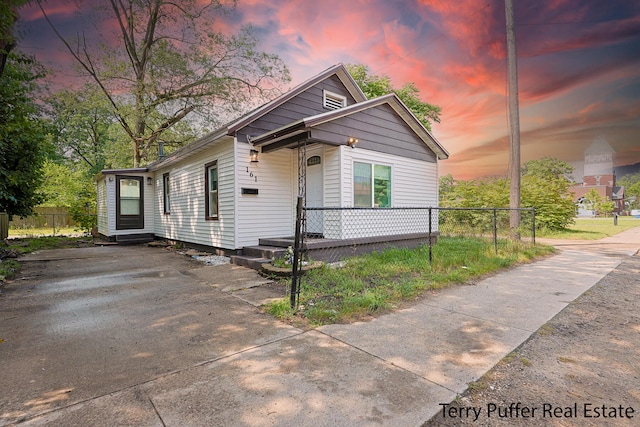 view of bungalow