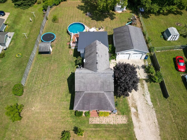515 Locust St, Howard City, MI 49329 - aerial view of a pool area