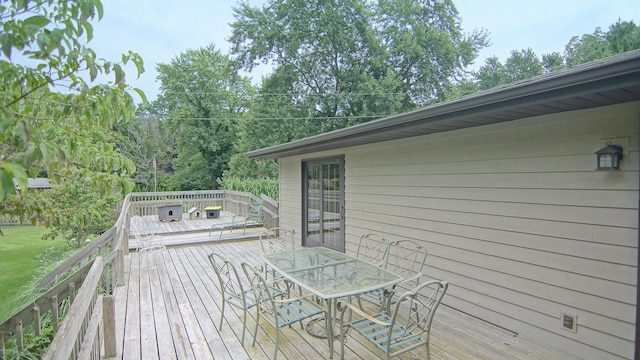 view of wooden deck